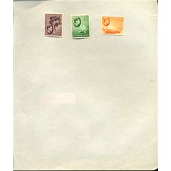 1940s Seychelles Hand Made Stamp Album Page 3pcs (STM-0237)