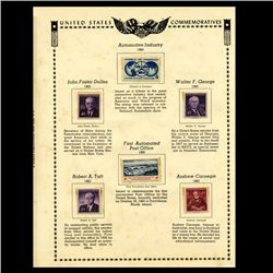 1960 US Stamp Album Page 6pcs (STM-1896)