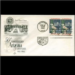 1962 US First Day Pair Postal Cover (STM-2412)