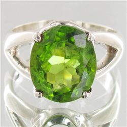 38.05twc Natural Peridot Sterling Ring (JEW-4154)