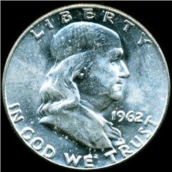 1962D Franklin Half MS64/65 Scarce Underweight ERROR (COI-11276)