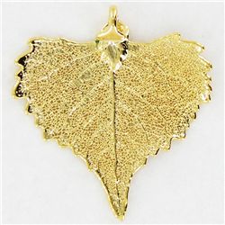 Gold Filled Cottonwood Leaf Pendant (JEW-3872)