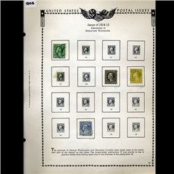 1914 US Stamp Album Page 4pcs (STM-1805)