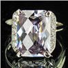 Image 1 : 31.98twc Blue Lab Diamond White Gold Vermeil/925 Ring (JEW-3999)