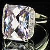 Image 2 : 31.98twc Blue Lab Diamond White Gold Vermeil/925 Ring (JEW-3999)