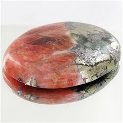 65.4ct Scarce Ruby Zosite Pyrite Cabochon (GEM-45561)