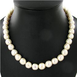 Saltwater Baroque White Pearl Necklace 10-11mm (JEW-3781)