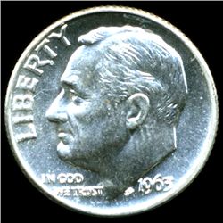 1963D FDR 10c MS66/67 (COI-12553)