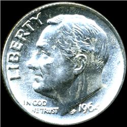 1964 FDR Silver 10c M65 Full Bands (COI-11889)