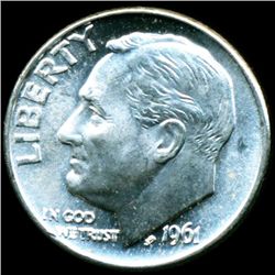 1961D FDR Silver 10c MS65 Full Bands (COI-11713)