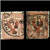 Image 1 : 1901 Scarce Italy 2c Stamp Pair Color Var (STM-1250)