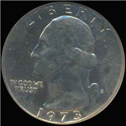 1973S GW 25c Quarter Coin Graded GEM Proof Cameo (COI-6872)