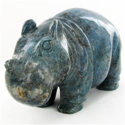 1112gm Carved Lapis Hippo (MIN-001859)