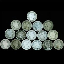 1901P/D Barber 10c Circulated 16pcs (COI-12484)