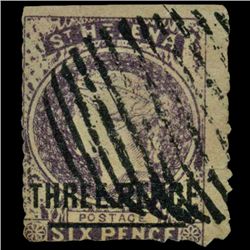 1864 GB St Helena 3p Victoria Stamp (STM-0824)