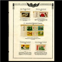 1969 US Stamp Album Page 8pcs (STM-1922)