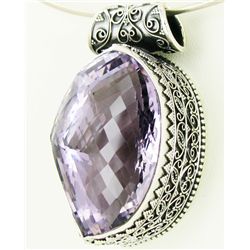 310twc Purple Pink Amethyst Sterling Pendant (JEW-3338)