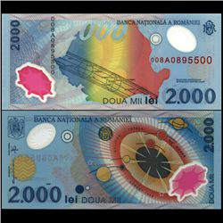 2000 Romania 2000 Lei Note Crisp Unc (CUR-06697)