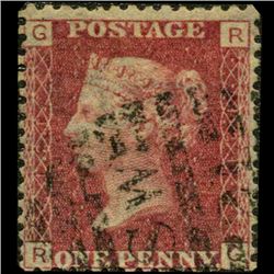 1864 Britain 1p Red Victoria Stamp Variety (STM-0710)