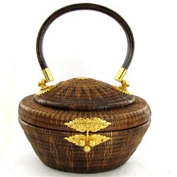 Finely Hand-woven Lipao Silver Plate Handbag (ACT-449)