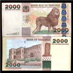 2000 Tanzania 2000 Shilingi Crisp Unc Note (COI-3819)