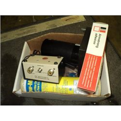 BOX: EPOXY, FILTER, WATT METER, GAUGES