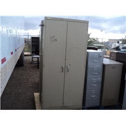 LOT OF 2 - 2 DOOR METAL CABINETS