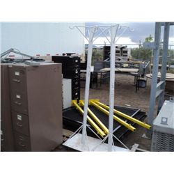 LOT WITH METAL COAT RACK