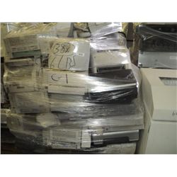 PALLET: ASSORTED LASER PRINTERS, SCANNERS, 38X