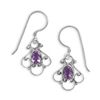Image 1 : Small Fancy Amethyst Earrings on French Wire
