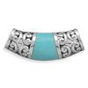 Image 1 : Reversible Turquoise Slide with Filigree Design