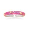 Image 1 : Pink/Orange/White Enamel Toe Ring