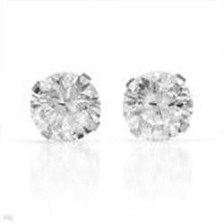 Stud Earrings Sterling Silver with 4.5 ctw Cubic Zirconia  New