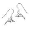 Image 1 : Small Dolphin Earrings on French Wire