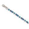 Image 1 : 7.5" Round Turquoise/Rectangular Blue Denim Bracelet