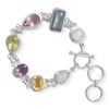 Image 1 : 7.5"+1"Extension Toggle Bracelet Featuring Moonstone, Labrodorite, Lemon Quartz,Amethyst and Citrine