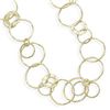 Image 1 : 21" 14 Karat Gold Plated Textured Link Necklace