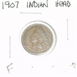 1907 INDIAN HEAD PENNY RED BOOK VALUE IS $5.00 *NICE COIN - FINE GRADE*!!