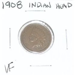 1908 INDIAN HEAD PENNY  *RARE KEY DATE VERY FINE GRADE*!!