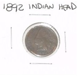 1892 INDIAN HEAD PENNY *PLEASE LOOK AT PICTURE TO DETERMINE GRADE*!!