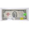 Image 1 : 1928 SERIES G $2 RED SEAL BILL *RARE EXTRA FINE HIGH GRADE* SERIAL # D79409089A!!