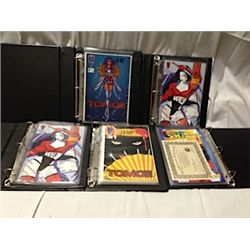 SIGNED SHI BINDER LOT DYNAMIC FORCES, 2 BINDERS OF