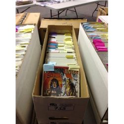 LONG BOX WITH ASSORTED COMICS
