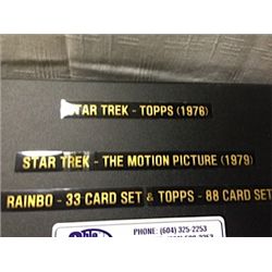 BINDER CONTAINING 3 EARLY STAR TREK TRADING CARD