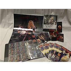 BARB WIRE MOVIE LOT: 1 LARGE CHROME POSTER, 1