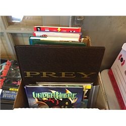 BOX OF APPROX 25 BOOKS INCLUDING DC ENCYCLOPDIA,