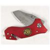 Image 1 : 2547 - MTECH RESCUE LINERLOCK KNIFE W/ RED HANDLE - FIRE FIGHTER