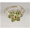 Image 1 : 2007 - STERLING SILVER RING W/ GREEN PERIDOT - SIZE 9.5 - STAMPED STERLING
