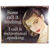 Image 1 : 1633 - METAL ADVERTISING SIGN - MOTIVATIONAL SPEAKING - 12.5X16"