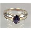 Image 1 : 2020 - STERLING SILVER RING W/ BLUE SAPPHIRE - SIZE 8 - STAMPED .925